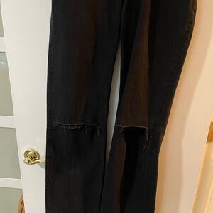 Abercrombie & Fitch Black light Distressed Relaxed X long Jeans
